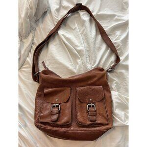 Spikes and Sparrow Genuine Leather Handbag Shoulder Bag Tan Brown Tote